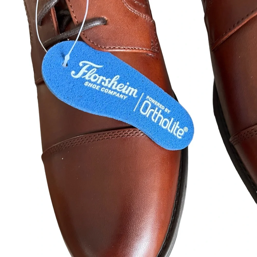 Florsheim Midtown Cap Toe Oxford Cognac Leather Men’s Sz 8 NWOB Old Money